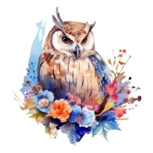 Heat transfers Iron on stickers  owl 28 for Tshirts Iron on Decal Patches Stickers Clothes Hat Pillows DIY Crafts