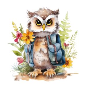 Heat transfers Iron on stickers  owl 31 for Tshirts Iron on Decal Patches Stickers Clothes Hat Pillows DIY Crafts