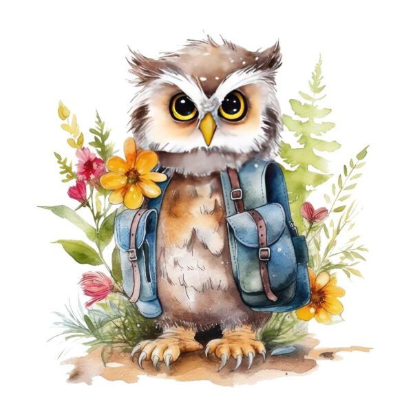 Heat transfers Iron on stickers  owl 31 for Tshirts Iron on Decal Patches Stickers Clothes Hat Pillows DIY Crafts