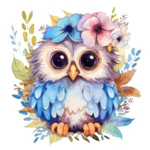 Heat transfers Iron on stickers  owl 35 for Tshirts Iron on Decal Patches Stickers Clothes Hat Pillows DIY Crafts