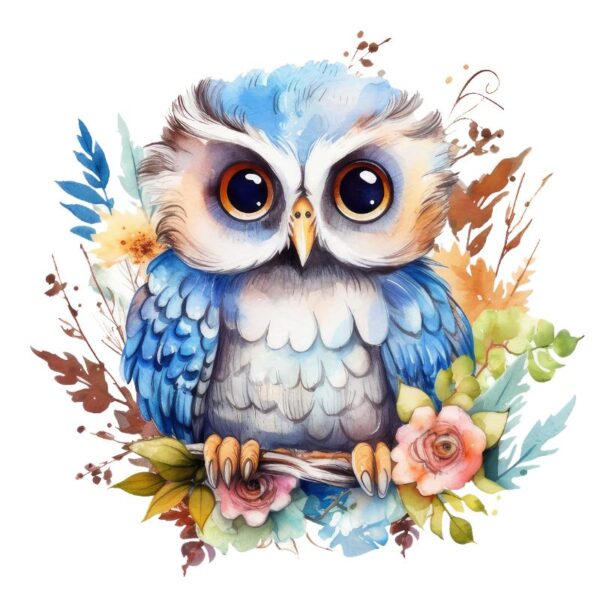 Heat transfers Iron on stickers  owl 36 for Tshirts Iron on Decal Patches Stickers Clothes Hat Pillows DIY Crafts