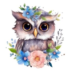 Heat transfers Iron on stickers  owl 39 for Tshirts Iron on Decal Patches Stickers Clothes Hat Pillows DIY Crafts
