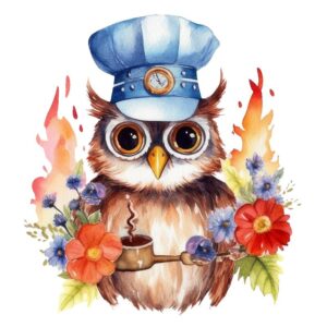 Heat transfers Iron on stickers  owl 42 for Tshirts Iron on Decal Patches Stickers Clothes Hat Pillows DIY Crafts