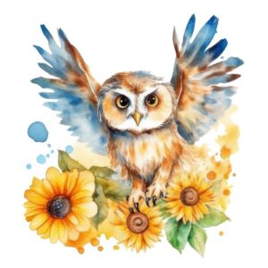 Heat transfers Iron on stickers  owl 44 for Tshirts Iron on Decal Patches Stickers Clothes Hat Pillows DIY Crafts