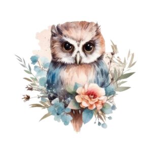 Heat transfers Iron on stickers  owl 49 for Tshirts Iron on Decal Patches Stickers Clothes Hat Pillows DIY Crafts