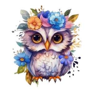 Heat transfers Iron on stickers  owl 50 for Tshirts Iron on Decal Patches Stickers Clothes Hat Pillows DIY Crafts