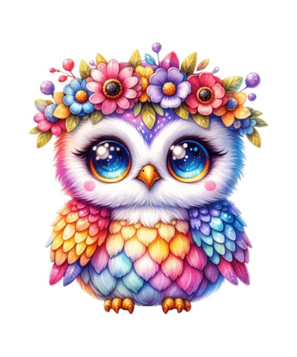 Heat transfers Iron on stickers  owl 56 for Tshirts Iron on Decal Patches Stickers Clothes Hat Pillows DIY Crafts