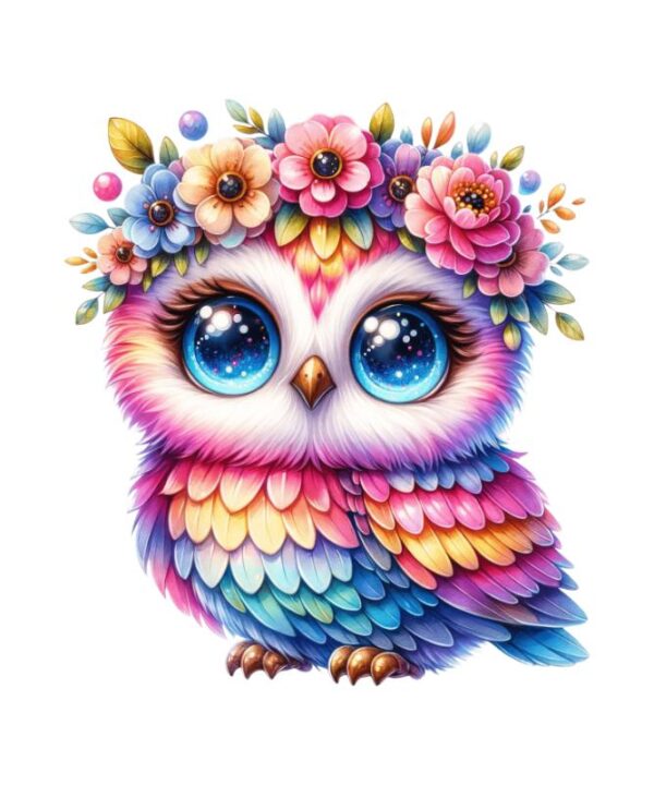 Heat transfers Iron on stickers  owl 57 for Tshirts Iron on Decal Patches Stickers Clothes Hat Pillows DIY Crafts