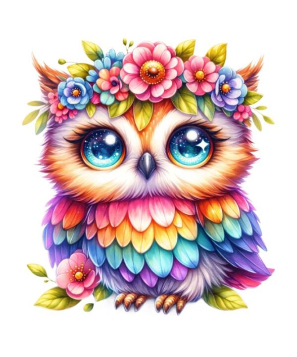 Heat transfers Iron on stickers  owl 59 for Tshirts Iron on Decal Patches Stickers Clothes Hat Pillows DIY Crafts