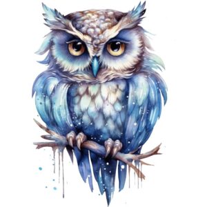 Heat transfers Iron on stickers  owl 6 for Tshirts Iron on Decal Patches Stickers Clothes Hat Pillows DIY Crafts