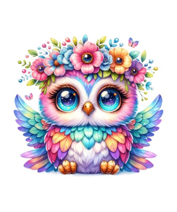 Heat transfers Iron on stickers  owl 61 for Tshirts Iron on Decal Patches Stickers Clothes Hat Pillows DIY Crafts