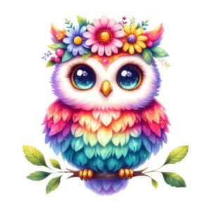 Heat transfers Iron on stickers  owl 63 for Tshirts Iron on Decal Patches Stickers Clothes Hat Pillows DIY Crafts