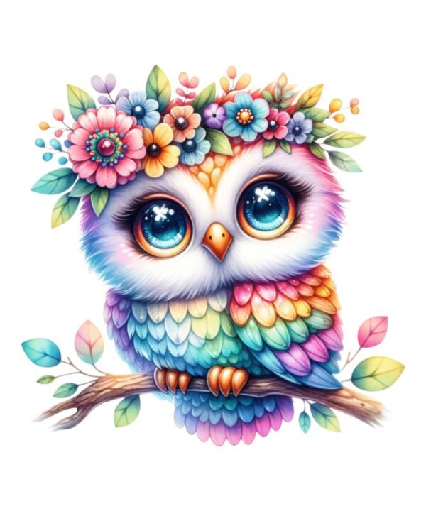 Heat transfers Iron on stickers  owl 64 for Tshirts Iron on Decal Patches Stickers Clothes Hat Pillows DIY Crafts