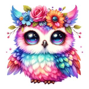 Heat transfers Iron on stickers  owl 65 for Tshirts Iron on Decal Patches Stickers Clothes Hat Pillows DIY Crafts