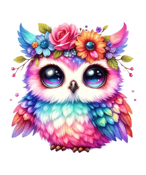 Heat transfers Iron on stickers  owl 65 for Tshirts Iron on Decal Patches Stickers Clothes Hat Pillows DIY Crafts