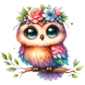 Heat transfers Iron on stickers  owl 66 for Tshirts Iron on Decal Patches Stickers Clothes Hat Pillows DIY Crafts