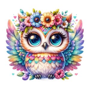 Heat transfers Iron on stickers  owl 67 for Tshirts Iron on Decal Patches Stickers Clothes Hat Pillows DIY Crafts