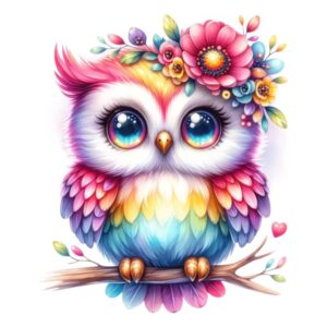 Heat transfers Iron on stickers  owl 75 for Tshirts Iron on Decal Patches Stickers Clothes Hat Pillows DIY Crafts