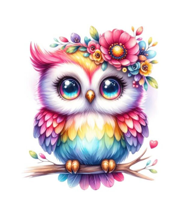 Heat transfers Iron on stickers  owl 75 for Tshirts Iron on Decal Patches Stickers Clothes Hat Pillows DIY Crafts