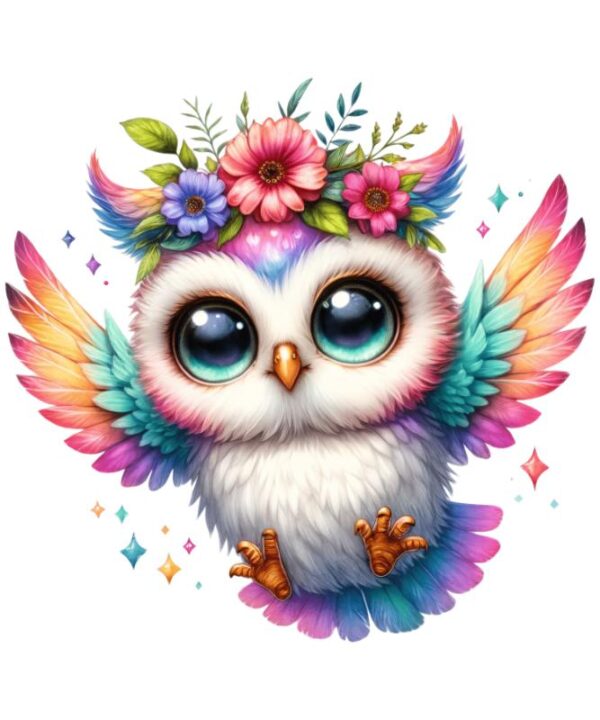 Heat transfers Iron on stickers  owl 78 for Tshirts Iron on Decal Patches Stickers Clothes Hat Pillows DIY Crafts