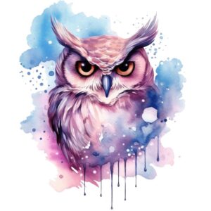 Heat transfers Iron on stickers  owl 8 for Tshirts Iron on Decal Patches Stickers Clothes Hat Pillows DIY Crafts