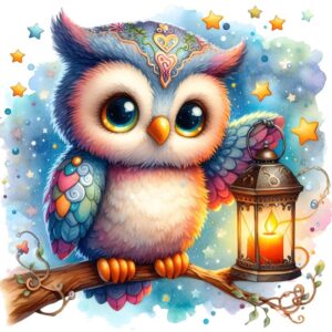 Heat transfers Iron on stickers  owl 80 for Tshirts Iron on Decal Patches Stickers Clothes Hat Pillows DIY Crafts