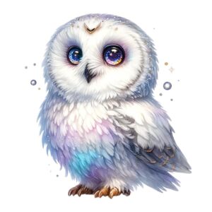 Heat transfers Iron on stickers  owl 86 for Tshirts Iron on Decal Patches Stickers Clothes Hat Pillows DIY Crafts