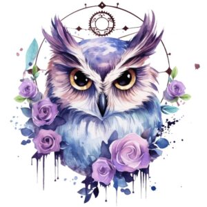 Heat transfers Iron on stickers  owl 9 for Tshirts Iron on Decal Patches Stickers Clothes Hat Pillows DIY Crafts