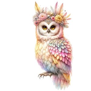 Heat transfers Iron on stickers  owl 93 for Tshirts Iron on Decal Patches Stickers Clothes Hat Pillows DIY Crafts
