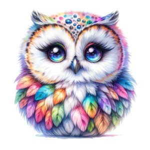 Heat transfers Iron on stickers  owl 94 for Tshirts Iron on Decal Patches Stickers Clothes Hat Pillows DIY Crafts