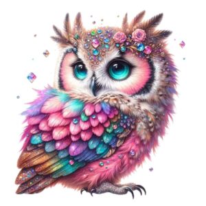 Heat transfers Iron on stickers  owl 99 for Tshirts Iron on Decal Patches Stickers Clothes Hat Pillows DIY Crafts