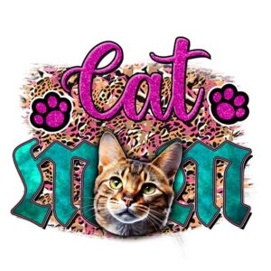 Heat transfers Iron on stickers  pet dog cat mom 13 for Tshirts Iron on Decal Patches Stickers Clothes Hat Pillows DIY Crafts