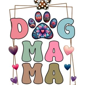 Heat transfers Iron on stickers  pet dog cat mom 146 for Tshirts Iron on Decal Patches Stickers Clothes Hat Pillows DIY Crafts