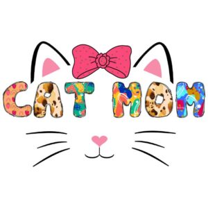 Heat transfers Iron on stickers  pet dog cat mom 193 for Tshirts Iron on Decal Patches Stickers Clothes Hat Pillows DIY Crafts