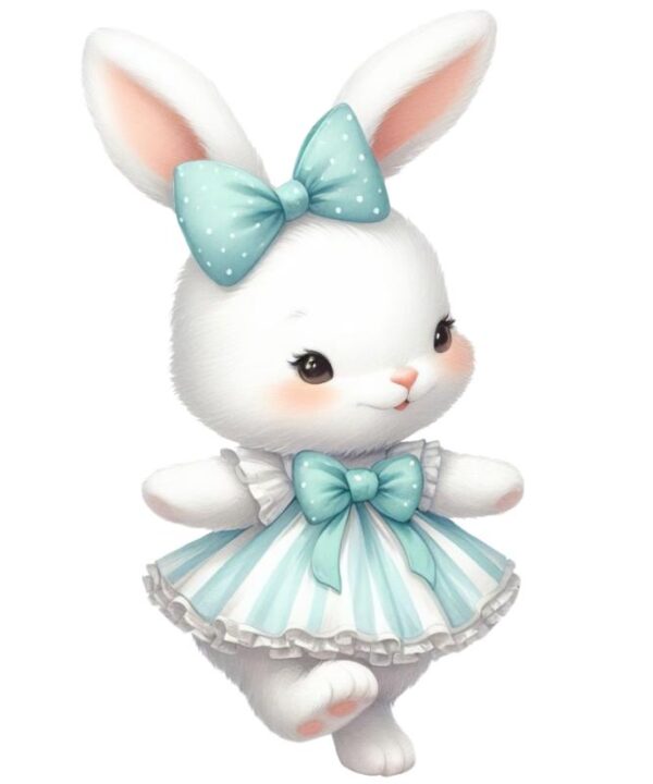Heat transfers Iron on stickers  rabbit bunny easter 1 for Tshirts Iron on Decal Patches Stickers Clothes Hat Pillows DIY Crafts