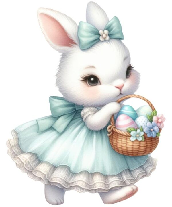 Heat transfers Iron on stickers  rabbit bunny easter 13 for Tshirts Iron on Decal Patches Stickers Clothes Hat Pillows DIY Crafts