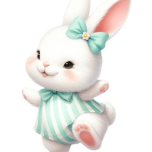 Heat transfers Iron on stickers  rabbit bunny easter 15 for Tshirts Iron on Decal Patches Stickers Clothes Hat Pillows DIY Crafts