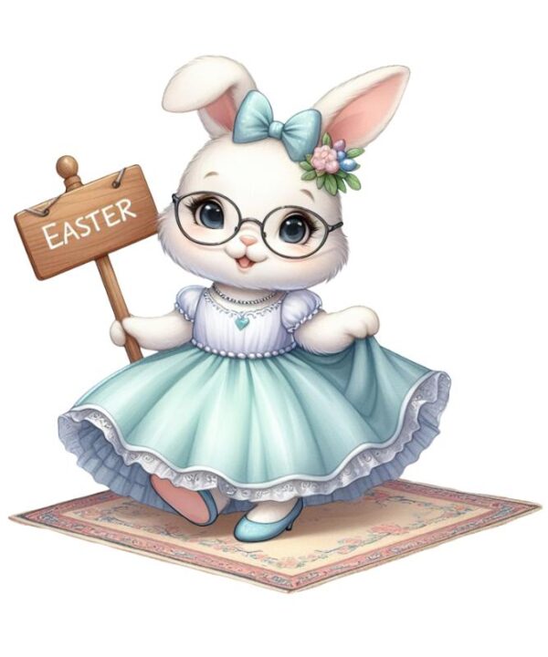Heat transfers Iron on stickers  rabbit bunny easter 16 for Tshirts Iron on Decal Patches Stickers Clothes Hat Pillows DIY Crafts