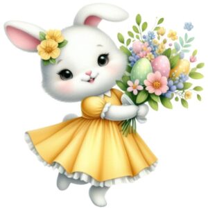 Heat transfers Iron on stickers  rabbit bunny easter 18 for Tshirts Iron on Decal Patches Stickers Clothes Hat Pillows DIY Crafts