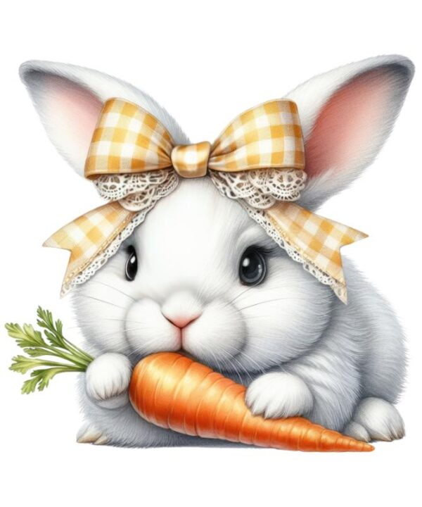 Heat transfers Iron on stickers  rabbit bunny easter 19 for Tshirts Iron on Decal Patches Stickers Clothes Hat Pillows DIY Crafts