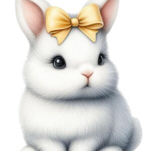 Heat transfers Iron on stickers  rabbit bunny easter 22 for Tshirts Iron on Decal Patches Stickers Clothes Hat Pillows DIY Crafts