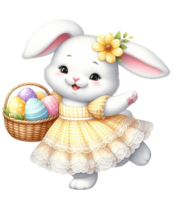 Heat transfers Iron on stickers  rabbit bunny easter 26 for Tshirts Iron on Decal Patches Stickers Clothes Hat Pillows DIY Crafts