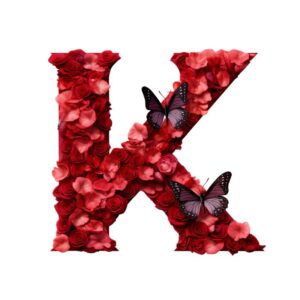 Heat transfers Iron on stickers  red flower letter 11 for Tshirts Iron on Decal Patches Stickers Clothes Hat Pillows DIY Crafts