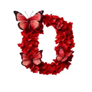 Heat transfers Iron on stickers  red flower letter 15 for Tshirts Iron on Decal Patches Stickers Clothes Hat Pillows DIY Crafts