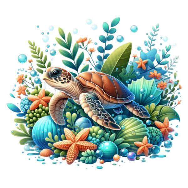 Heat transfers Iron on stickers  sea turtle 101 for Tshirts Iron on Decal Patches Stickers Clothes Hat Pillows DIY Crafts
