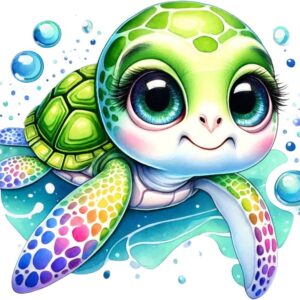 Heat transfers Iron on stickers  sea turtle 103 for Tshirts Iron on Decal Patches Stickers Clothes Hat Pillows DIY Crafts