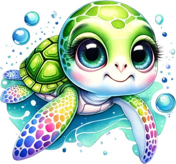 Heat transfers Iron on stickers  sea turtle 103 for Tshirts Iron on Decal Patches Stickers Clothes Hat Pillows DIY Crafts
