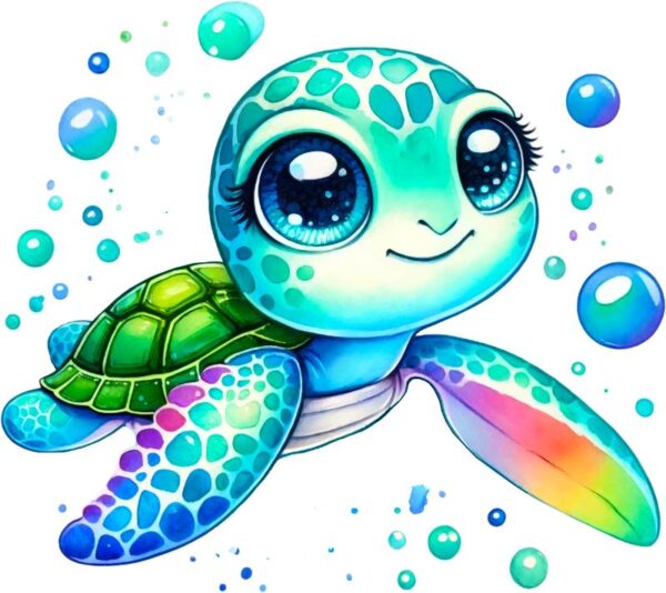 Heat transfers Iron on stickers  sea turtle 105 for Tshirts Iron on Decal Patches Stickers Clothes Hat Pillows DIY Crafts