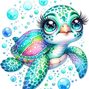 Heat transfers Iron on stickers  sea turtle 106 for Tshirts Iron on Decal Patches Stickers Clothes Hat Pillows DIY Crafts