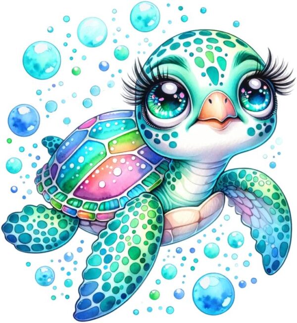 Heat transfers Iron on stickers  sea turtle 106 for Tshirts Iron on Decal Patches Stickers Clothes Hat Pillows DIY Crafts